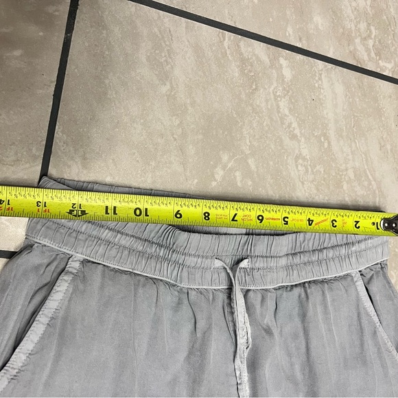 mod o doc Women’s Size XS TENCEL Blue CROPPED Pants Wide Leg W/slit Either Side - Picture 10 of 13